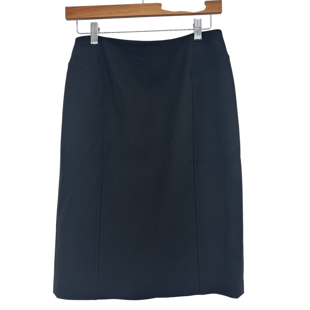 Halogen Black Pencil Skirt‎ Size 4 Thicker Lined Knee Length Professional Office